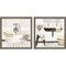 Farmhouse Bath Tub by Tara Reed, 2 Piece Rustic Grey Framed Art Set